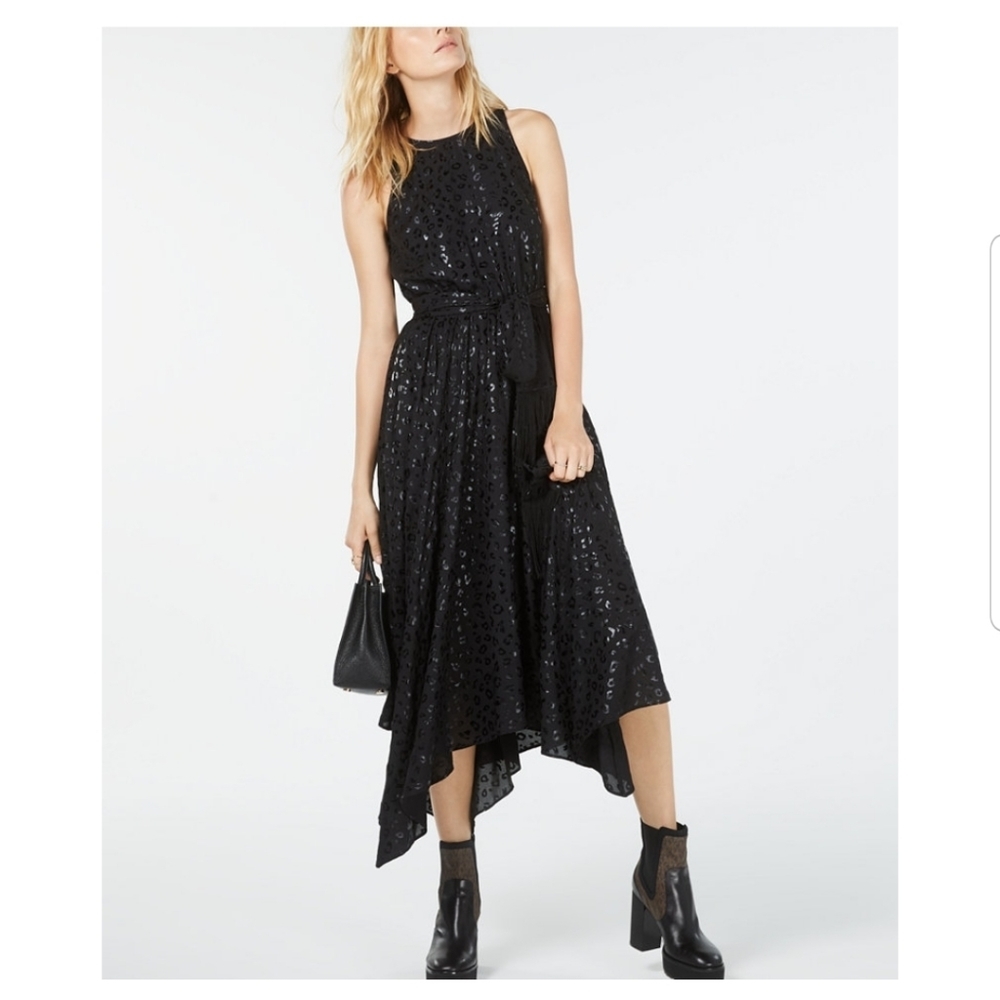 MICHAEL Michael Kors Leopard Print Hem Dress